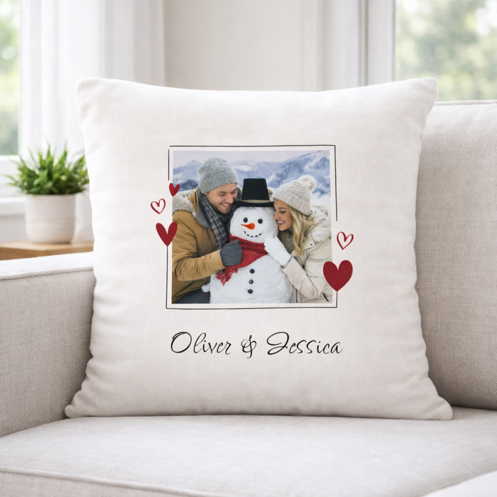 Personalized Photo Pillow | Custom 'I Love You' Gift for Valentine's Day & Anniversary for Him or Her