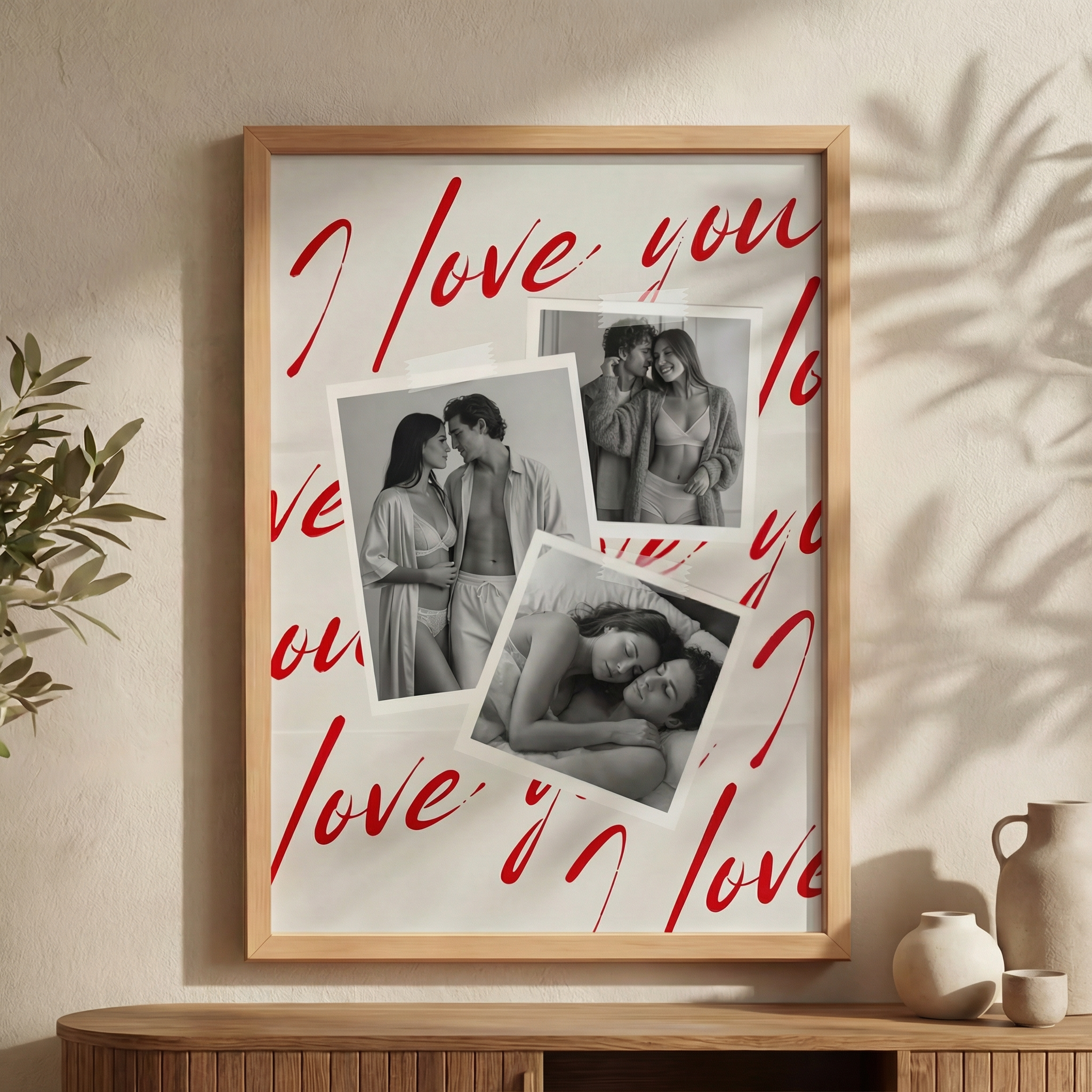 Personalized Valentine's Day Photo Poster | Custom Couples Gift Art