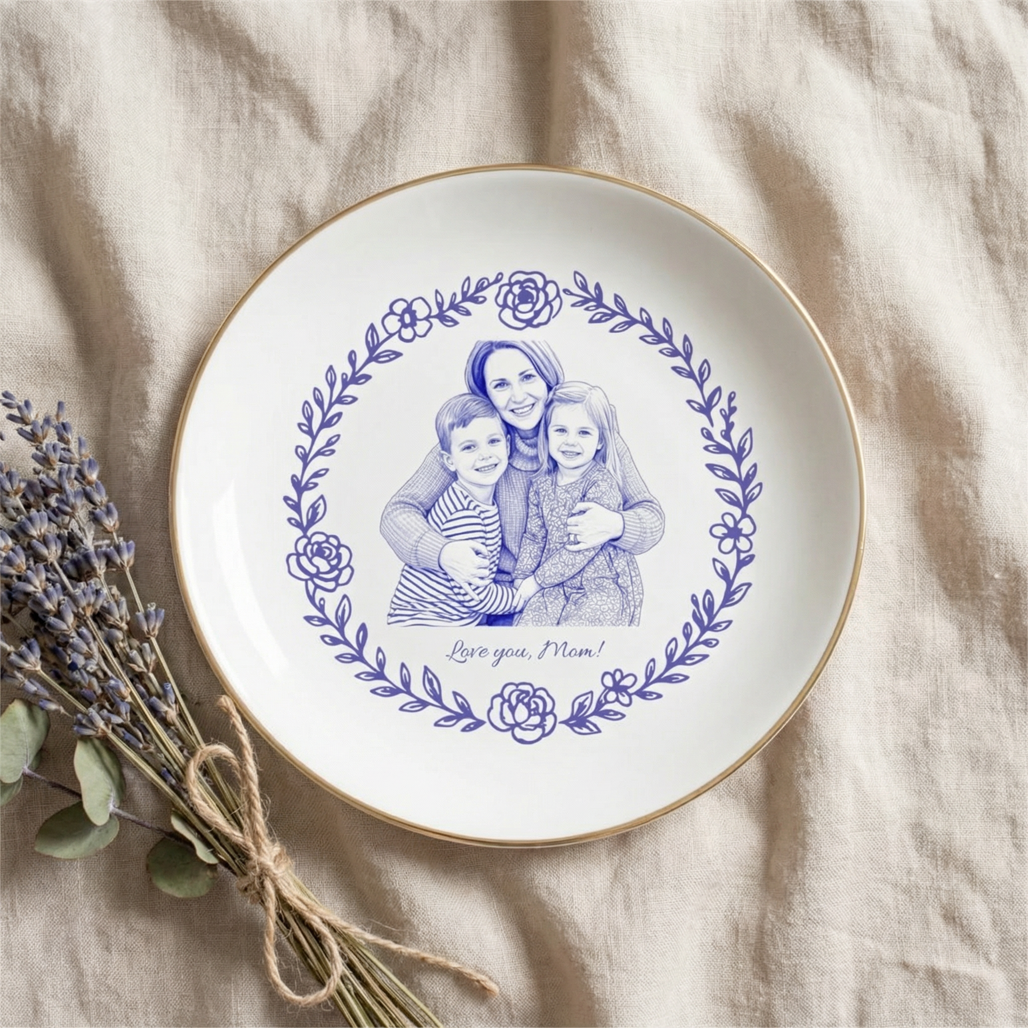 Her Treasures, Resting Beside Her Treasured Ones: A Custom Photo Jewelry Dish for Mom & Nana