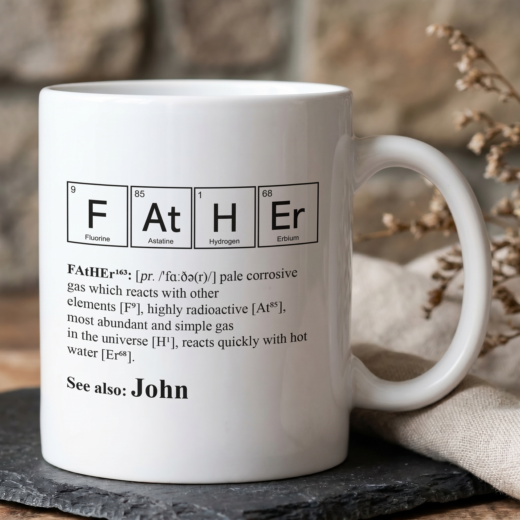 Father Periodic Table For Science Chemistry Dad - Personalized Mug