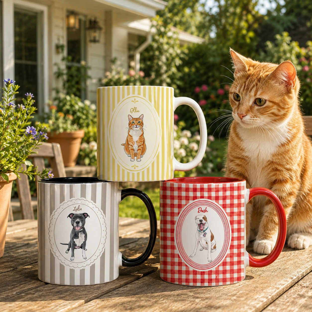 Personalized Watercolor Pet Mug New Version - Custom Pet Portrait Gift for Dog Cat Lover