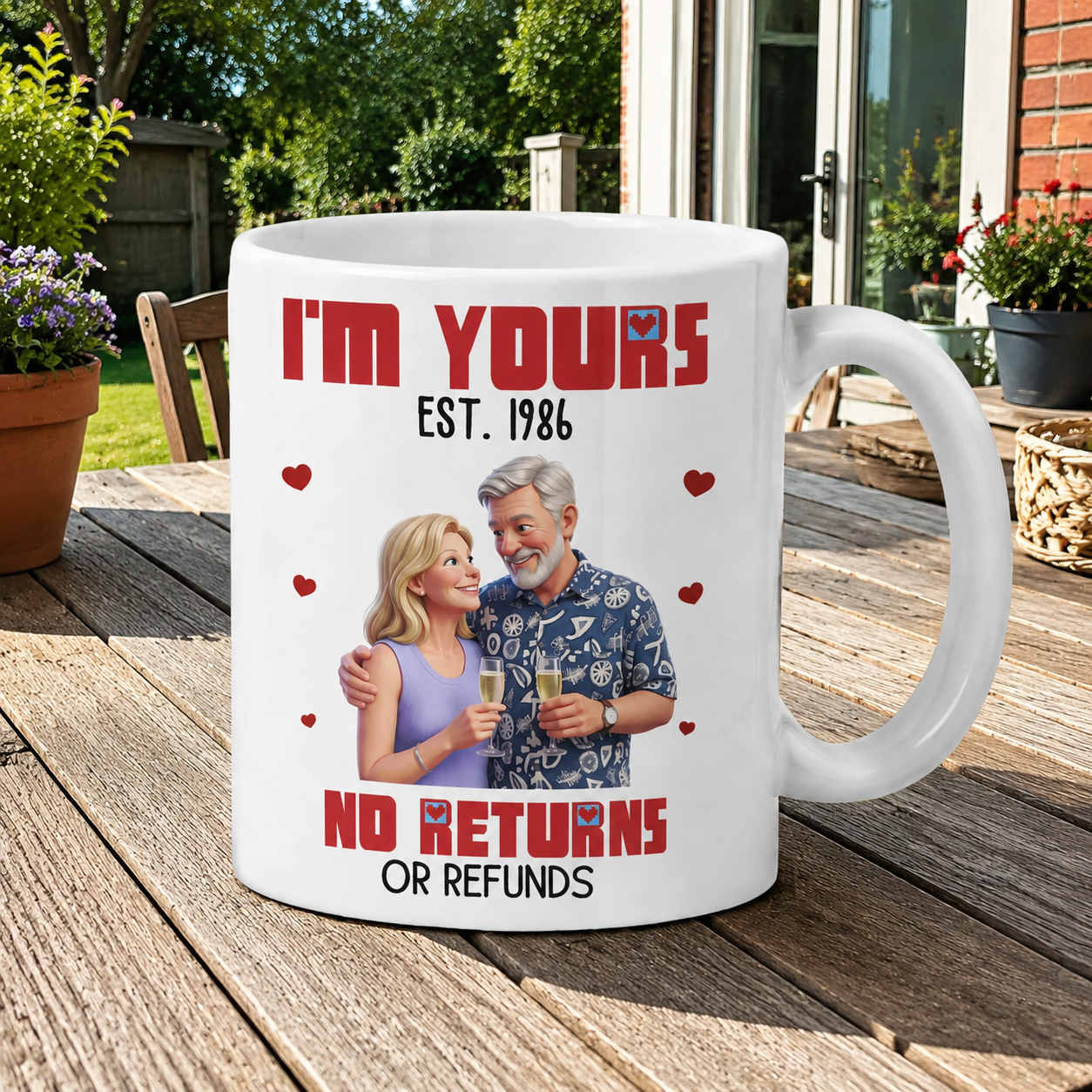 Personalized 3D Mug - I'm Yours No Returns Custom Photo, Funny Gift for Couples