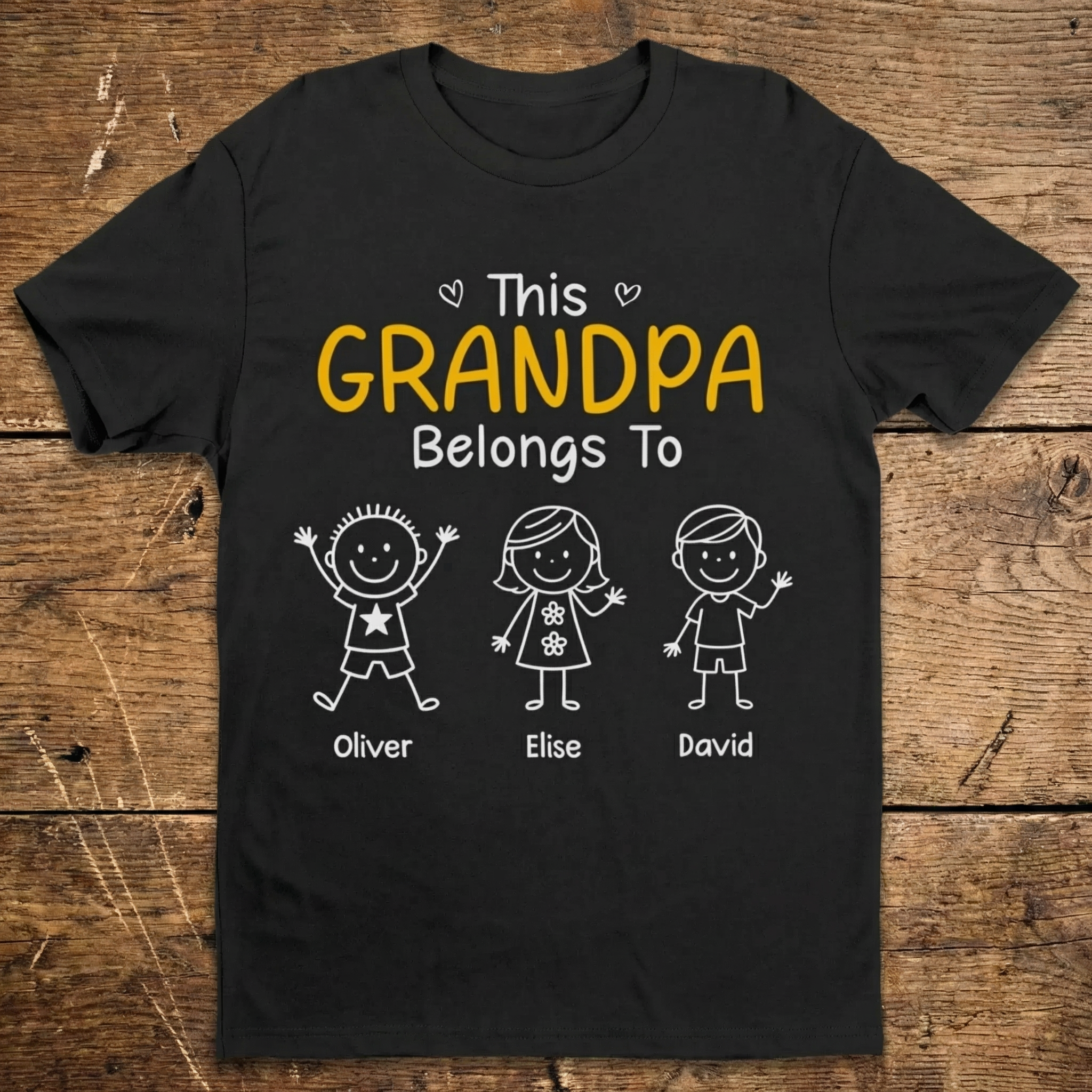 Personalized Grandpa Shirt - Promoted To Grandpa Custom Unisex Tee Sweatshirt, Birthday Gift for Dad New Grandpa