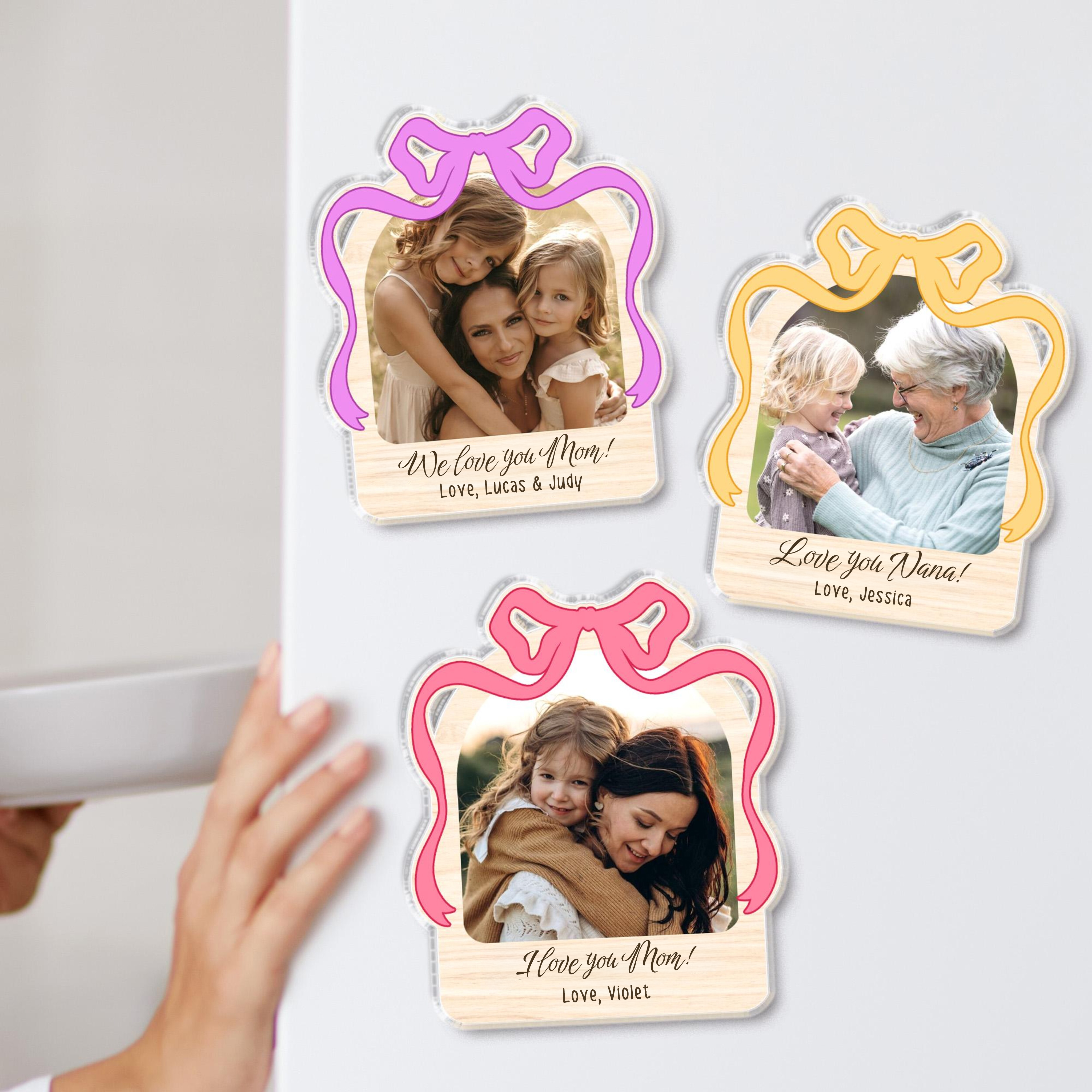 Custom Photo Fridge Magnet for Mom | Personalized Family Picture Keepsake | Gift for Grandma & Nana