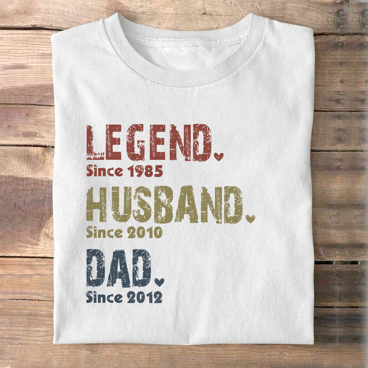 Legend, Husband, Dad And Papa Since - Family Personalized Custom Unisex T-shirt, Hoodie, Sweatshirt - Father's Day, Birthday Gift For Dad, Grandpa