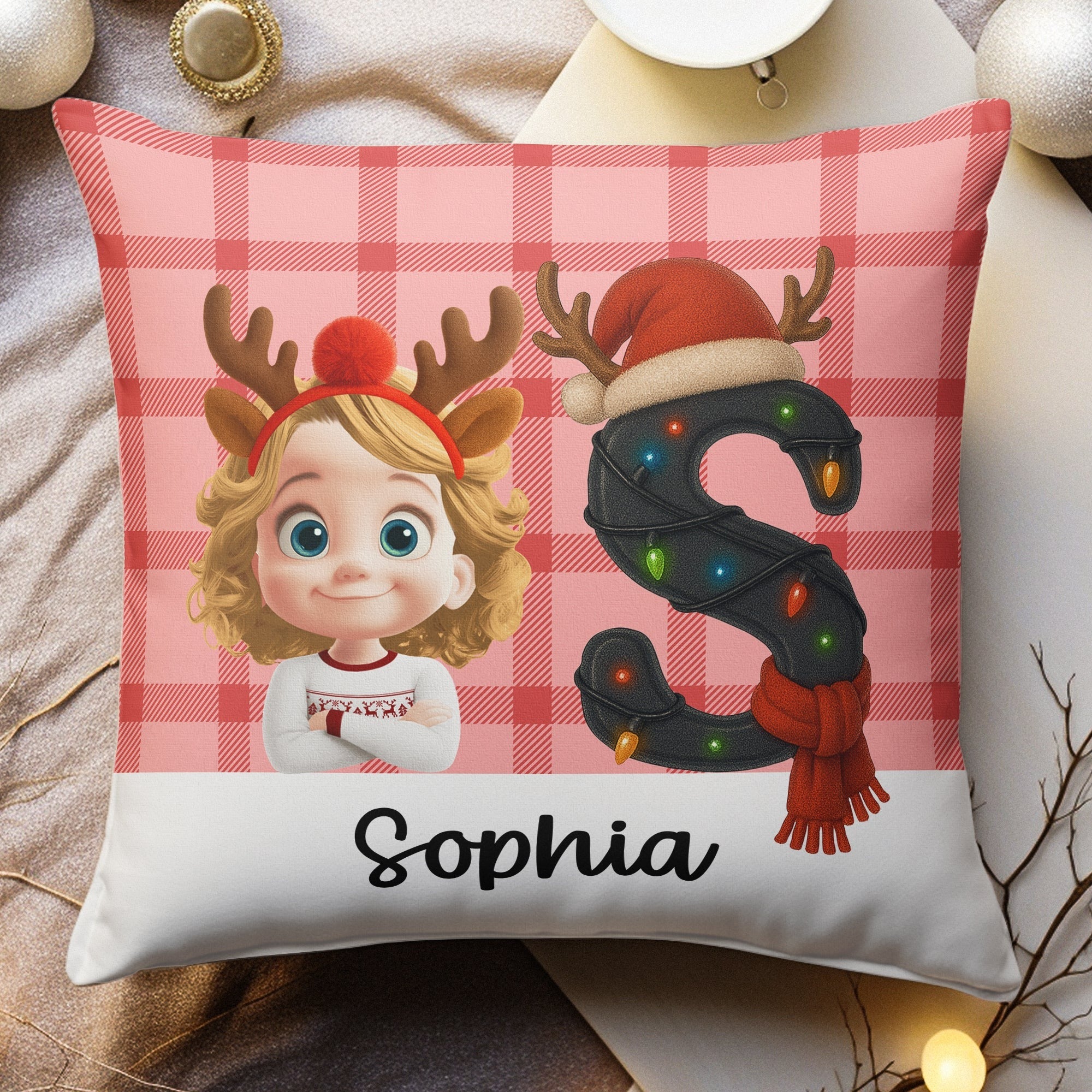 Cute Kid Alphabet - Personalized Pillow (Insert Included)