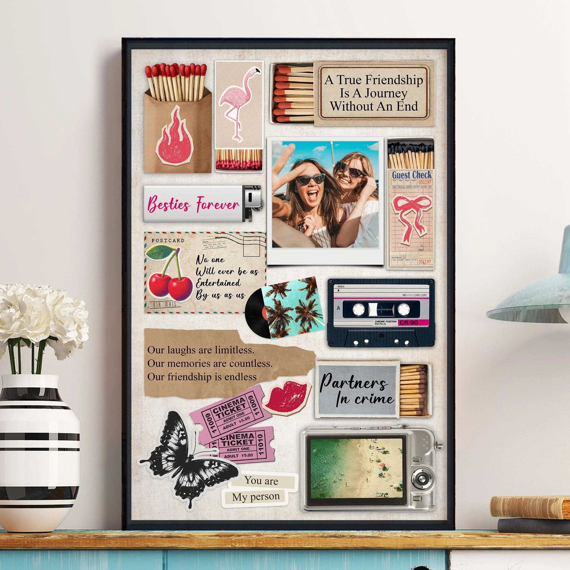 Matchbox Friendship Gift For Besties - Personalized Photo Poster
