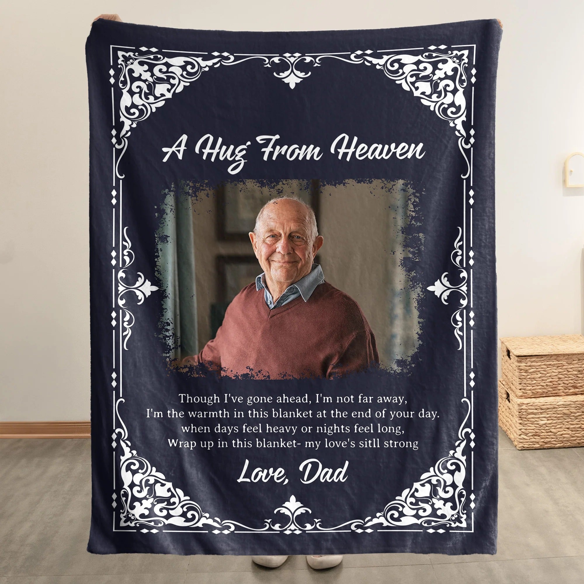 Though I've Gone Ahead, I'm Not Far Away - Personalized Photo Blanket