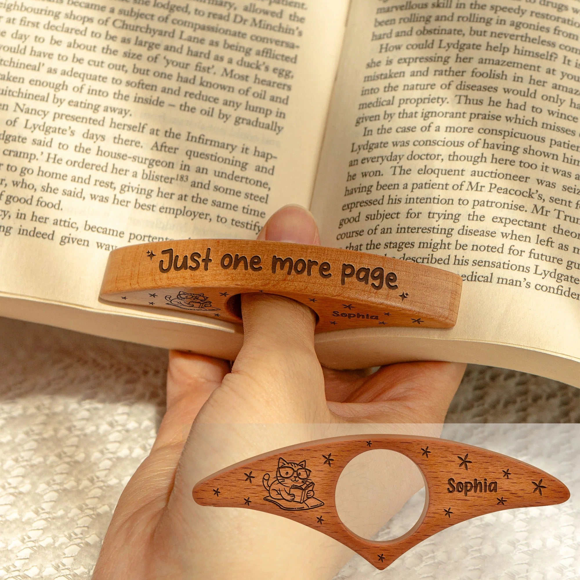 Just One More Page - Personalized Book Page Holder