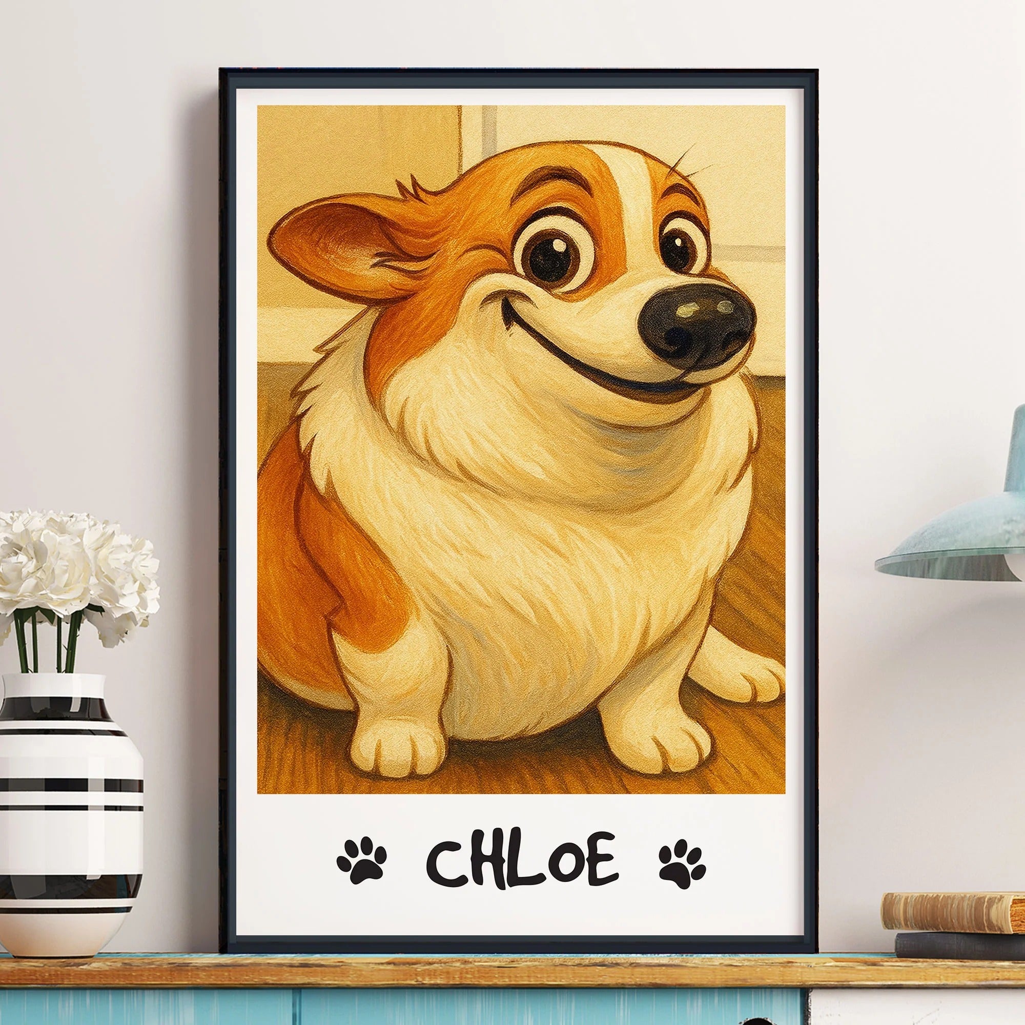 Custom Funny Pet Caricature Portrait For Dog Lovers, Cat Lovers - Personalized Photo Poster