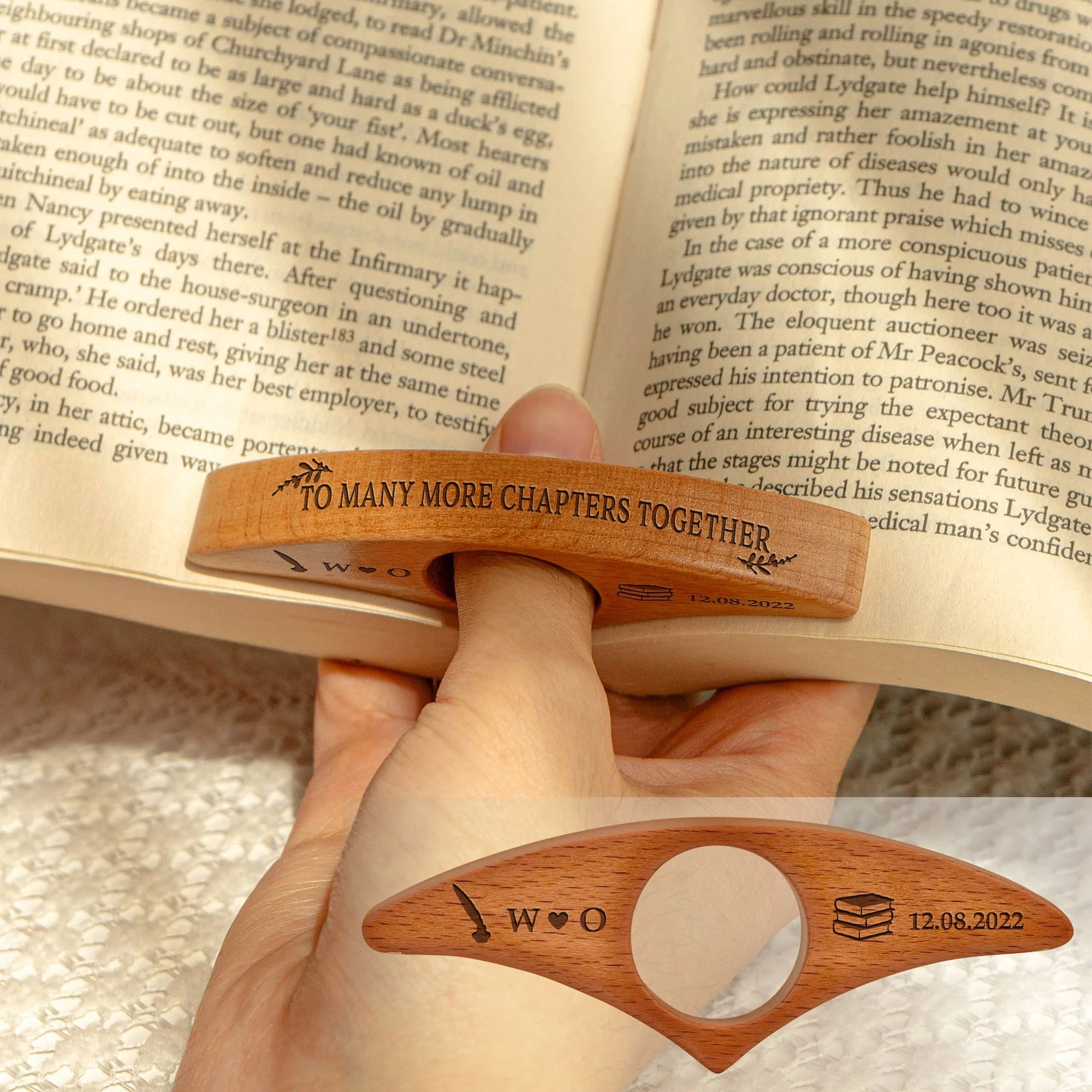 To Many More Chapters Together - Personalized Book Page Holder