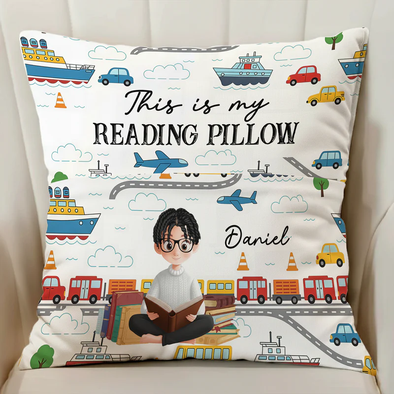 Book Lovers Pocket Pillow- Personalized Boy's Edition(Insert Included)